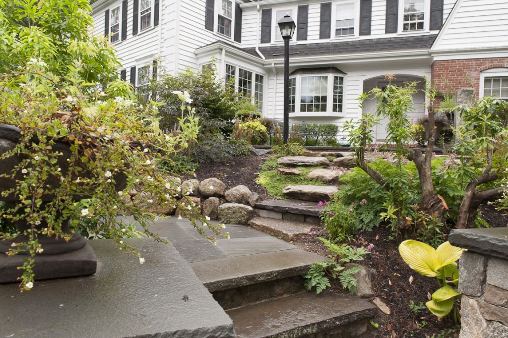Front Yard Landscape on a Slope - Terrascapes